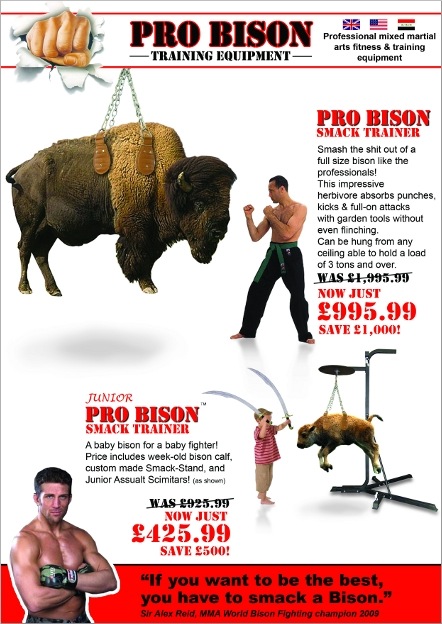 A spoof advert for a bison trainer